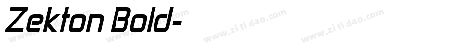 Zekton Bold字体转换